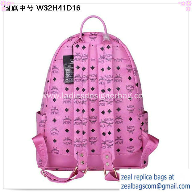 High Quality Replica Hot Sale MCM Medium Flag of UK Backpack MC5173 Rosy - Click Image to Close